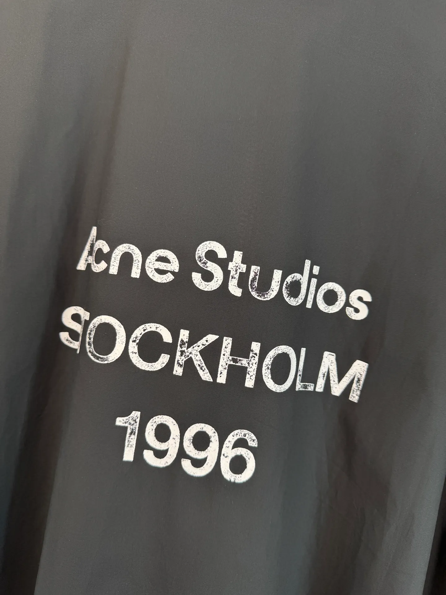 Acne Studios 25FW printed logo distressed double zipper jacket size 40/42/44/66